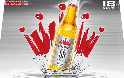 Budweiser Select 55 Light Beer Perspective: front