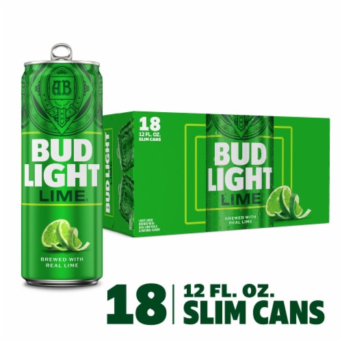 Bud Light Lime American Light Lager Beer Perspective: front