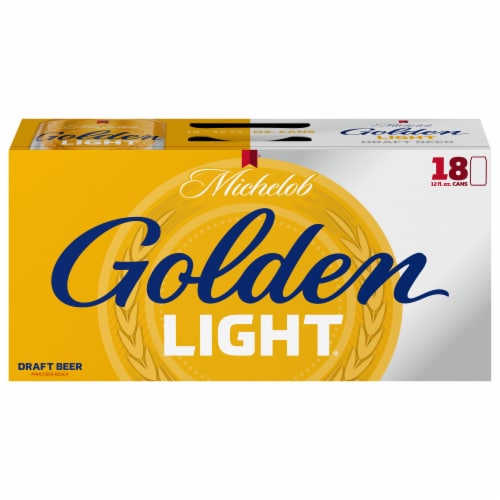 Michelob Golden Light Beer Cans Perspective: front