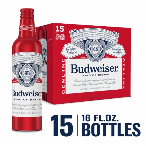 Budweiser Domestic Lager Beer Perspective: front