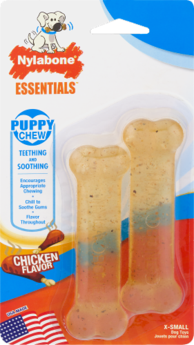 Nylabone® Essentials Chicken Flavor Puppy Chews Perspective: front