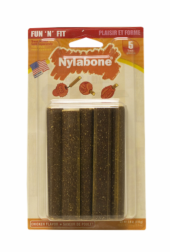 Nylabone Fun 'N' Fit Chicken Flavor Dog Treats Perspective: front