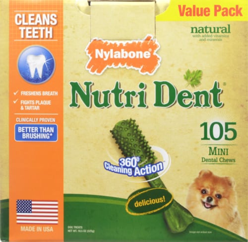 Nylabone Nutri Dent Mini Dental Chews Value Pack Perspective: front