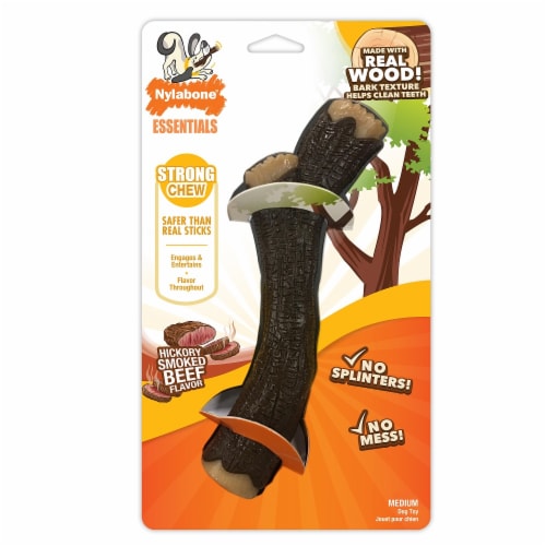 Nylabone® Hickory Smoked Beef Flavor Strong Chew Medium Dog Toy Perspective: front