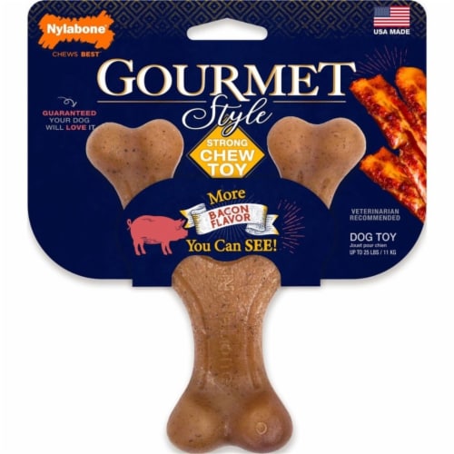 Nylabone® Bacon Flavor Wishbone Chew Toy Perspective: front