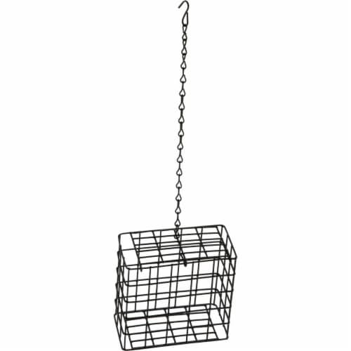 C&S Black 2-Cake Plastic Suet Feeder 707 Perspective: front