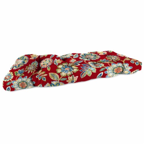 Jordan Manufacturing Wicker Settee Cushion - Daelyn Cherry Perspective: front