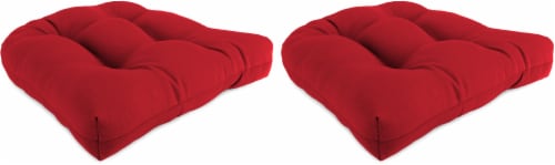 Jordan Manufacturing Wicker Chair Cushion - Veranda Red Perspective: front