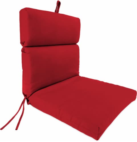 Jordan Manufacturing French Edge Chair Cushion - Veranda Red Perspective: front