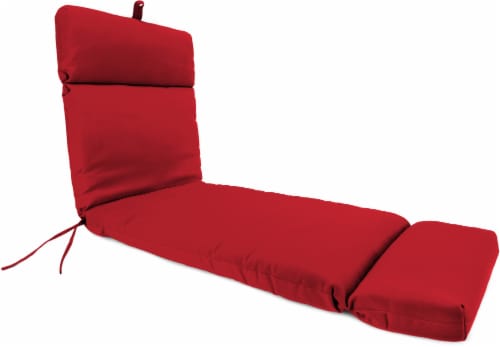 Jordan Manufacturing French Edge Chaise Chair Cushion - Veranda Red Perspective: front