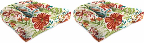 Jordan Manufacturing Wicker Chair Cushion - Valeda Breeze Perspective: front