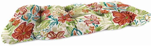 Jordan Manufacturing Wicker Settee Cushion - Valeda Breeze Perspective: front