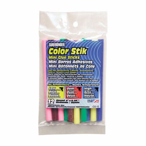 FPC CO-12V Mini All Temperature Colored Glue Sticks, 1 - Kroger