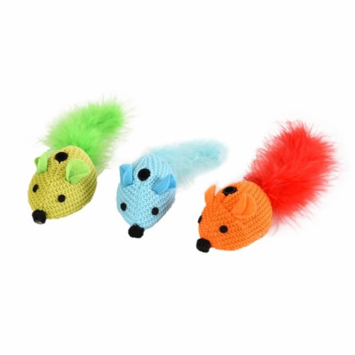Cat Craft 3102303 EK QC Neon Mice Toys, Multi Color- 9 Total Perspective: front