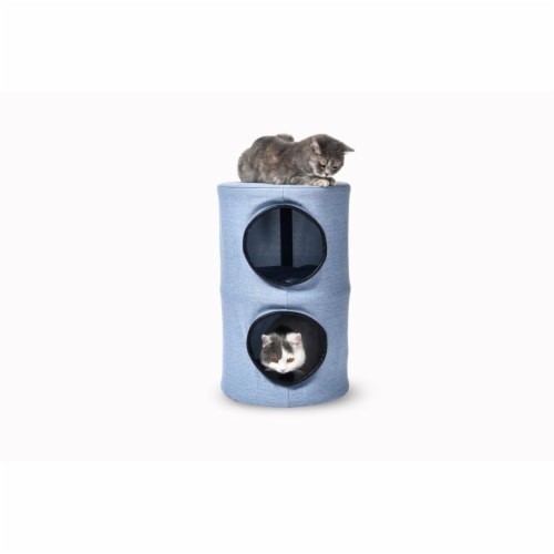 Cat Craft 4312801 24 in. Tall x 15 in. Round Medium Blue 2 Story Cat Condo 1 Fry s Food Stores
