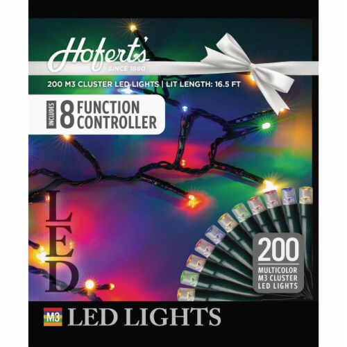 J Hofert Multi 200-Bulb M5 LED Cluster String Light Set 3648 Perspective: front
