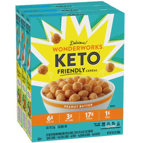 Wonderworks Peanut Butter Keto Friendly Cereal Perspective: front