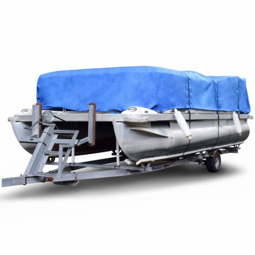 Budge Sportsman 1200 Denier Pontoon Cover - Blue Perspective: front