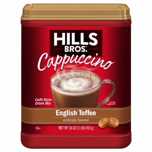 Hills Bros.® English Toffee Cappuccino Drink Mix Perspective: front