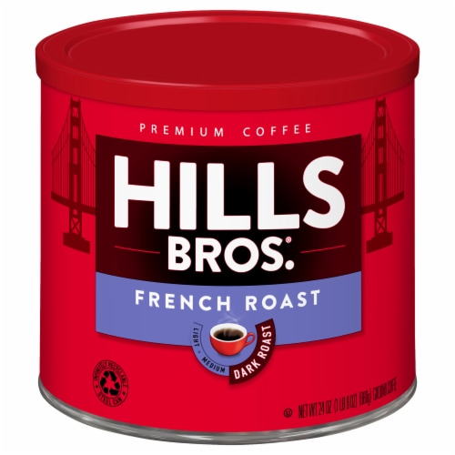 Hills Bros.® French Roast Dark Roast Ground Coffee Perspective: front