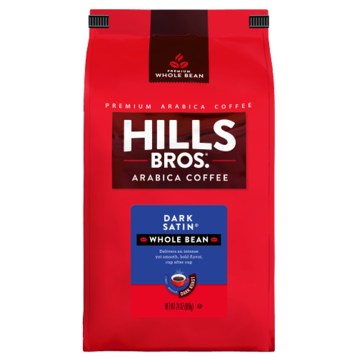 Hills Bros.® Dark Satin Dark Roast Whole Bean Coffee Perspective: front