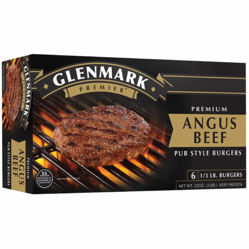 Glenmark Premier™ Angus Beef Pub Style Burgers Perspective: front