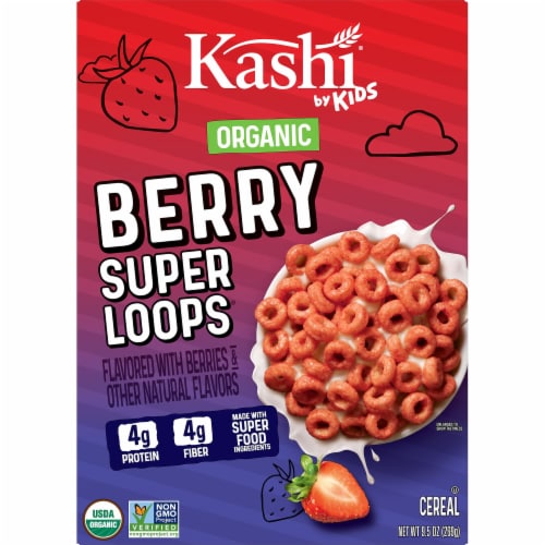 Kashi by Kids Super Loops Berry Breakfast Cereal Perspective: front