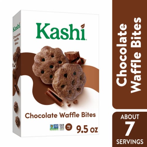 Kashi Chocolate Waffle Bites Cereal Perspective: front