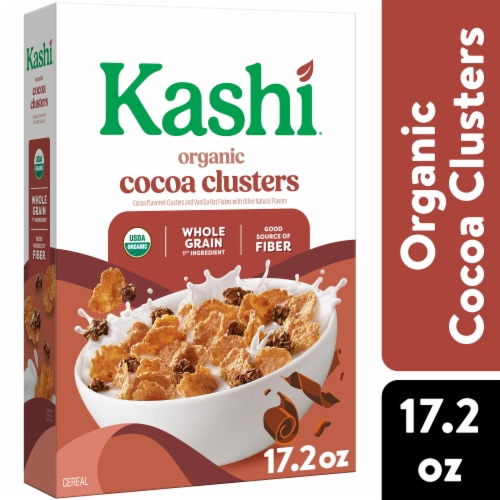 Kashi Cocoa Clusters Cereal Perspective: front