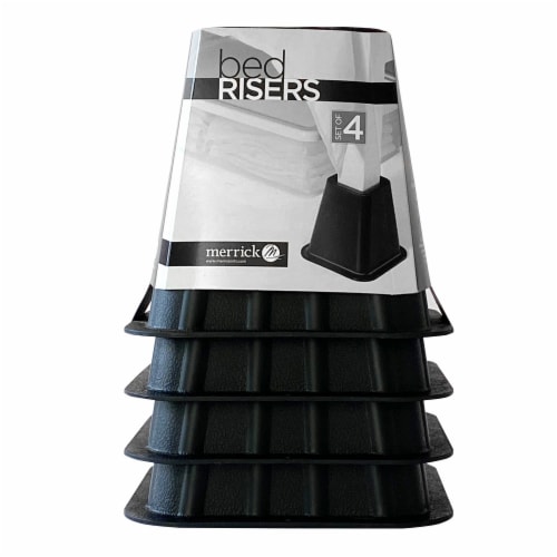 Merrick Bed Risers - Black Perspective: front