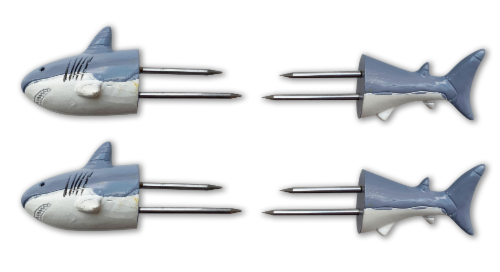 IG Design Shark Corn Cob Holders Perspective: front
