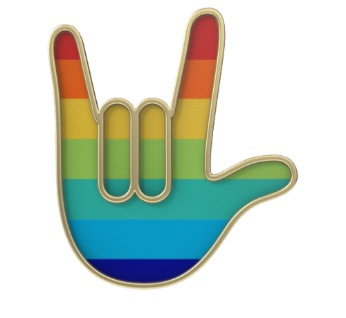 IG Design Pride Pin Perspective: front