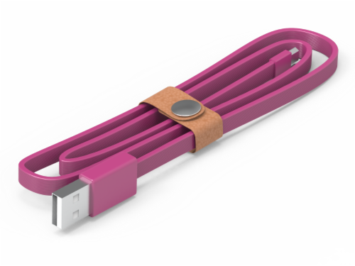 IG Design Micro Charging Cable - Pink Perspective: front