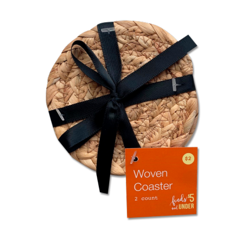 IG Design Woven Coaster - Natural Perspective: front