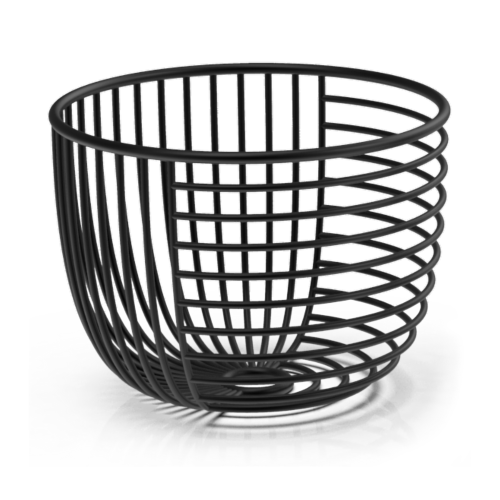 IG Design Decorative Wire Bin- Black Perspective: front