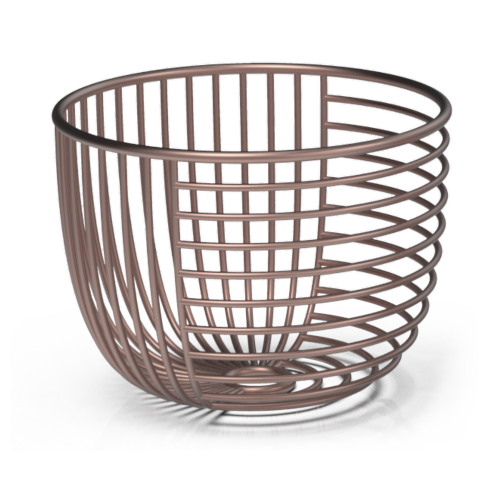 IG Design Decorative Wire Bin - Pink Perspective: front