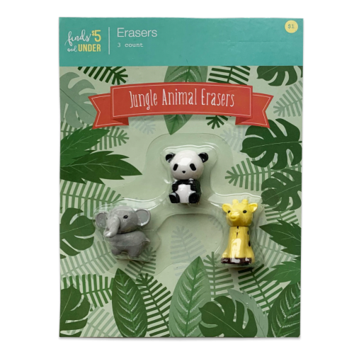 IG Design Jungle Animal Erasers Perspective: front