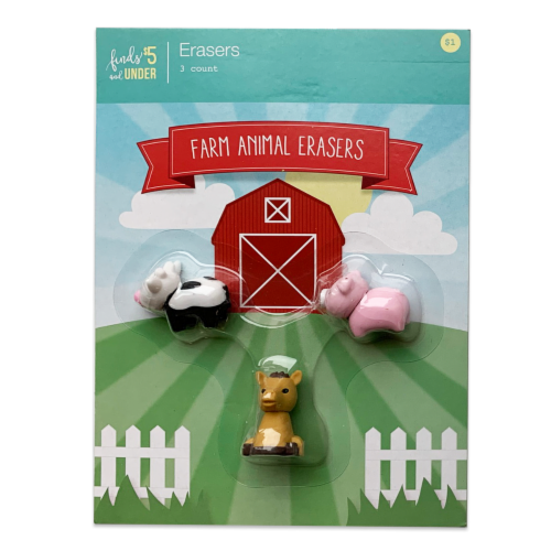 IG Design Farm Animal Erasers Perspective: front