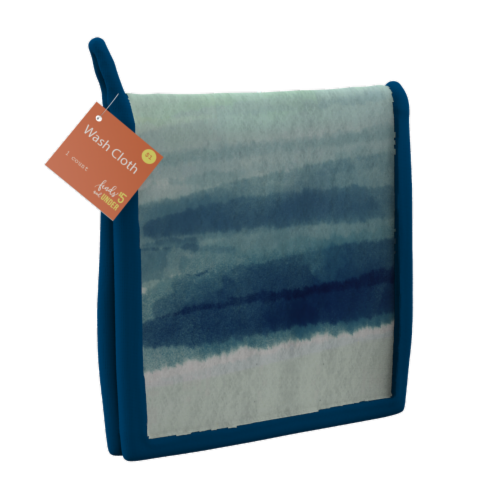 IG Design Gradient Wash Cloth - Blue/White Perspective: front
