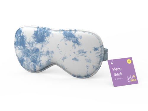 IG Design Tie Dye Sleep Mask - White/Blue Perspective: front