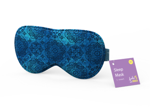 IG Design Patterned Sleep Mask - Navy Perspective: front