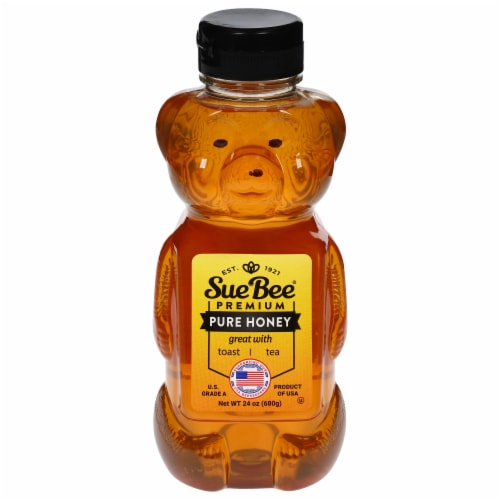 Sue Bee Premium Clover Honey Bear Perspective: front