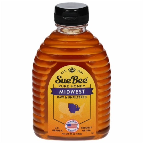 Sue Bee® Regional Midwest Raw & Unfiltered Honey Perspective: front