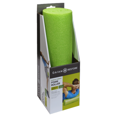 Gaiam Restore Muscle Therapy Foam Roller - Green Perspective: front