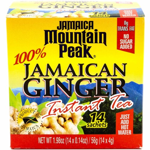 Jamaica Mountain Peak® Jamaican Ginger Instant Tea Perspective: front