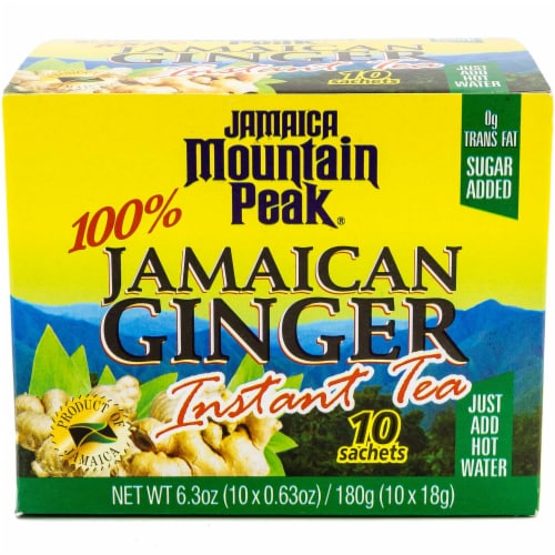Jamaican Mountain Peak® Jamaican Ginger Sweetened Instant Tea Perspective: front
