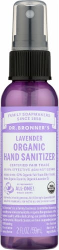 Dr. Bronner's Lavender Organic Hand Sanitizer Perspective: front