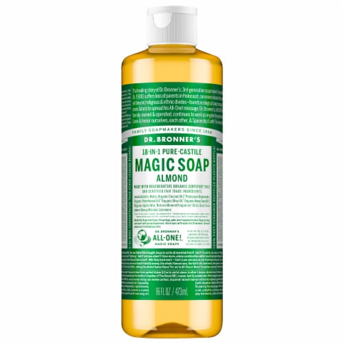 Dr. Bronner's 18-in-1 Hemp Almond Pure-Castile Liquid Soap Perspective: front