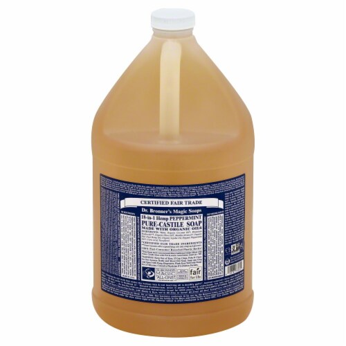 Dr. Bronner's Magic Peppermint Castile Liquid Soap Perspective: front