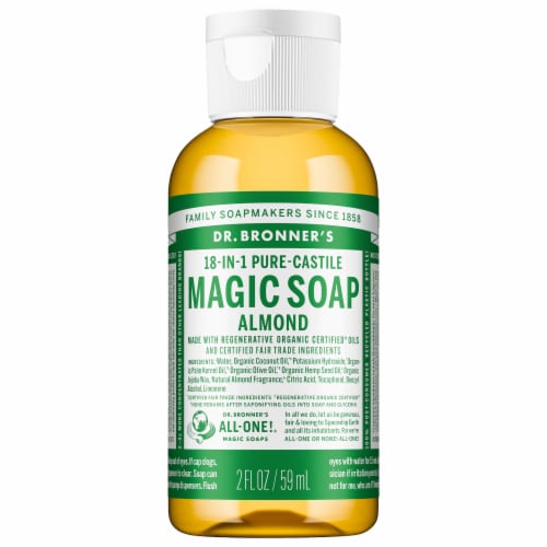 Dr. Bronner's 18-in-1 Hemp Almond Pure-Castile Liquid Soap Perspective: front